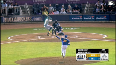Cooper Kinney swats his fifth home run of the year