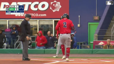Red Sox prospect Mikey Romero hits a leadoff home run