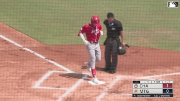 Ethan O'Donnell's first home run of the season