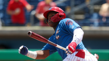 Escobar Smacks Two Home Runs in Threshers Victory