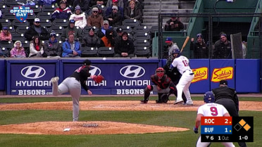 Stefanic hits an RBI double against Rochester
