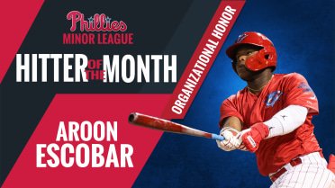 Aroon Escobar Earns Phillies Hitter of the Month Honors
