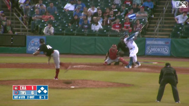 Chase Strumpf hits a bases clearing double