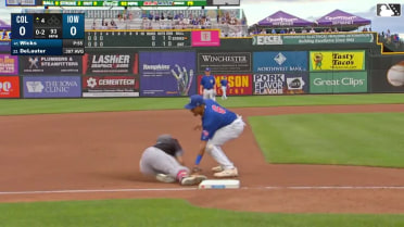 Chase DeLauter's first career triple