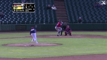 Tommy McCollum records a strikeout in hitless inning