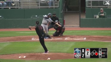 Dayan Frias swats his seventh homer of the season