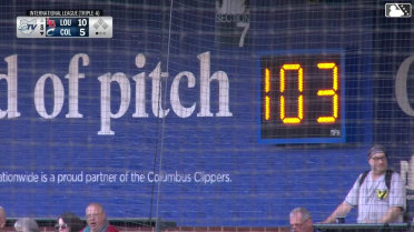 Luis May hurls 103 mph pitch for the K