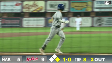 Sterlin Thompson hits a two-run homer to right-center