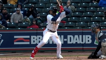 Justin Crawford's first Triple-A hit