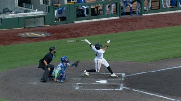 Christian Moore's four-hit game