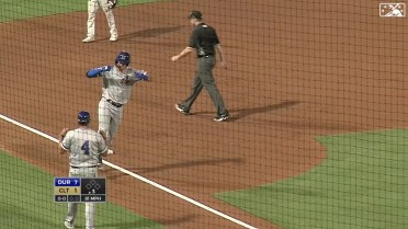 Gray belts 30th homer for Durham