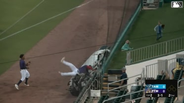 Aaron Sabato's over-the-tarp catch