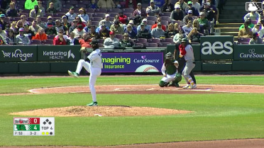 Adam Serwinowski strikes out his sixth batter