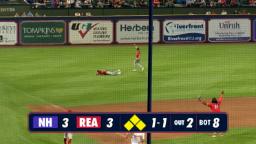 Gabriel Martinez lays out to make a backhanded catch