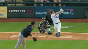 Justin Foscue's first homer of the season