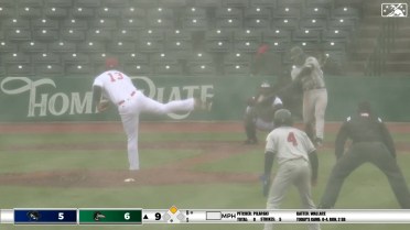 Cayden Wallace rips a game-tying RBI double to left