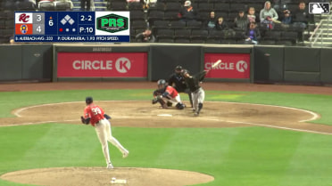 Carlos Duran's first K for Triple-A Las Vegas