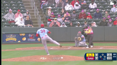 Ricardo Olivar swats his second homer of the season