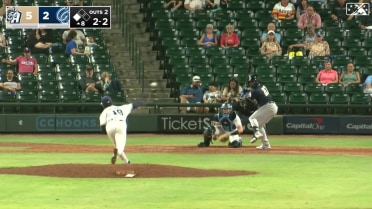 Rhett Kouba records his sixth strikeout in relief