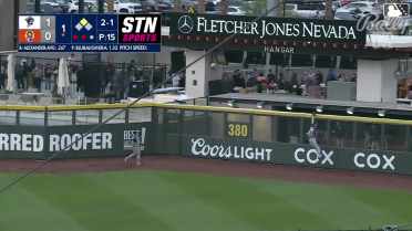 Astros prospect Jacob Melton makes a leaping grab