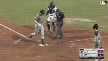 Luke Adams' solo home run