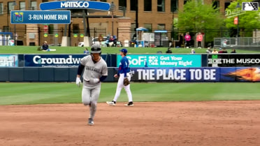 Spencer Nivens' first Double-A homer
