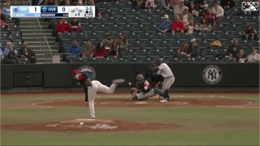 Zach Messinger records his fifth strikeout of game