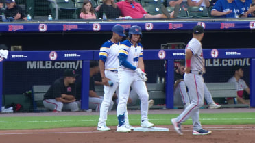 Addison Barger hits an RBI single