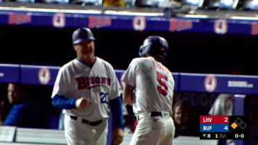 Nathan Lukes hits his FIRST triple of the season