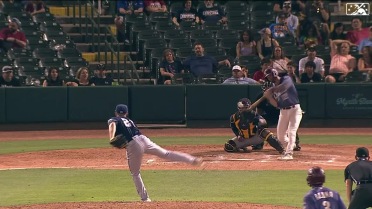 Thomas Saggese drills a clutch grand slam