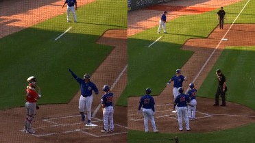 Ballesteros and Caissie both hit home runs in first