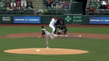 Chase Dollander's first strikeout in Triple-A