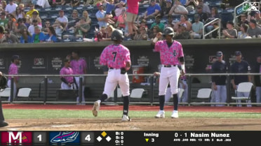 Nasim Nuñez slugs a two-run home run in the 3rd