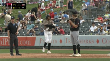 Christian Moore's three-hit game