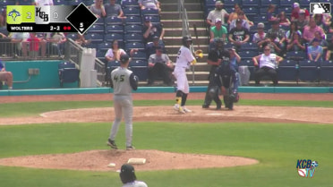 Blake Wolters fans his fifth batter of the game