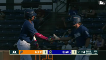 Eduardo Quintero hits his 14th homer of the season