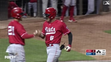 Louisville's Siani lines his first Triple-A home run