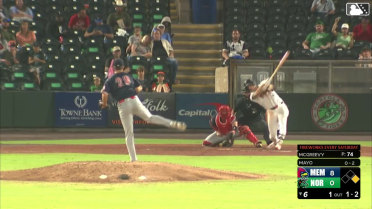 Michael McGreevy fans his fifth and final batter