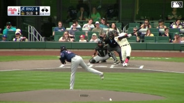 Matthew Lugo belts his first home run of the season