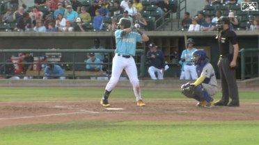 Cooper Kinney belts his second home run of the season