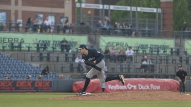 Schlittler Fans Seven in Patriots' Loss at Akron Wednesday