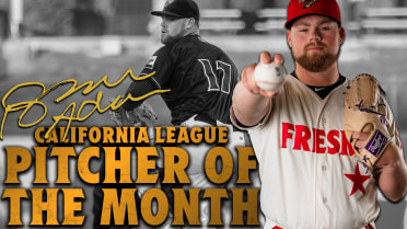 Grizzlies RHP Blake Adams Selected as California League Pitcher
of the Month for April
