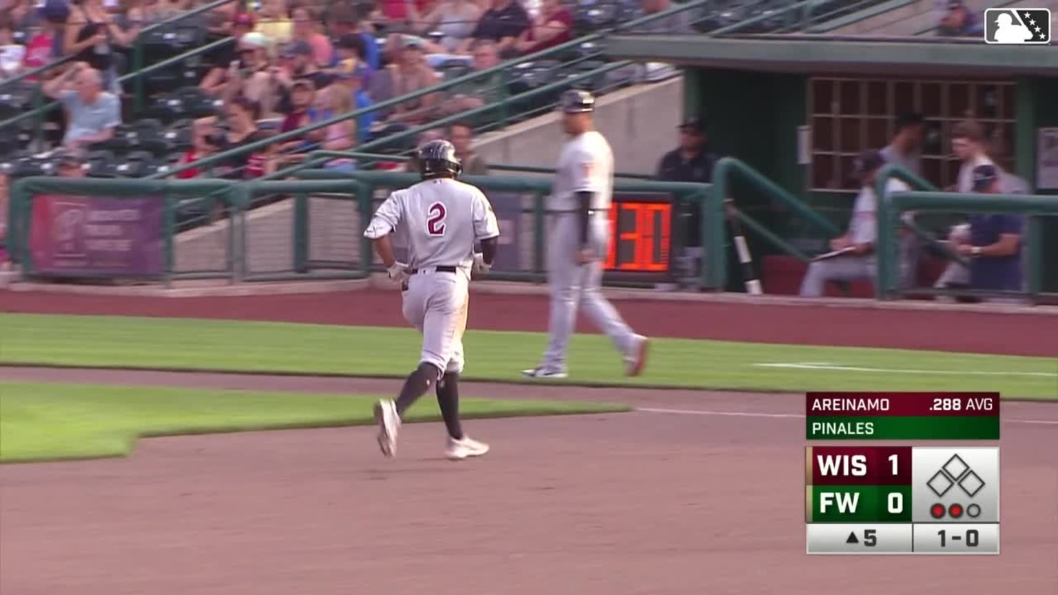 Jadher Areinamo S Solo Home Run Timber Rattlers