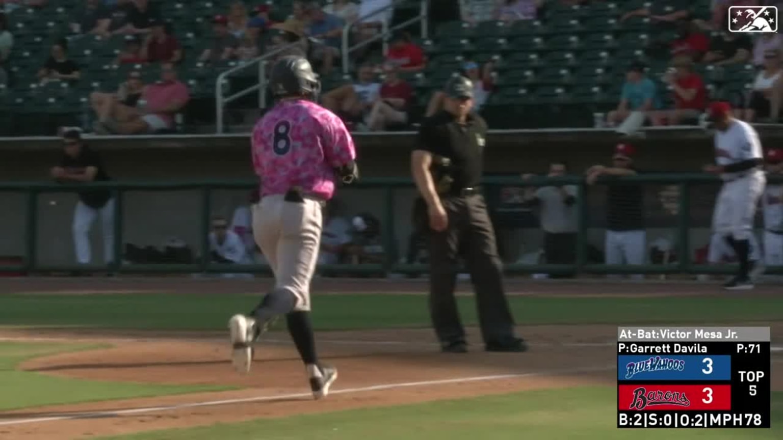 Victor Mesa Jr S Three Run Homer 05 14 2023 Blue Wahoos