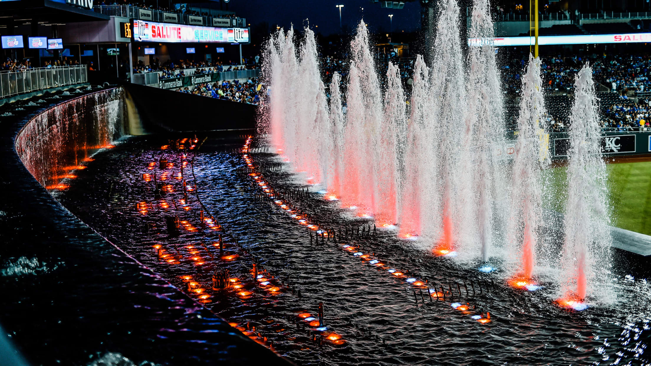 Kauffman Stadium Fountains