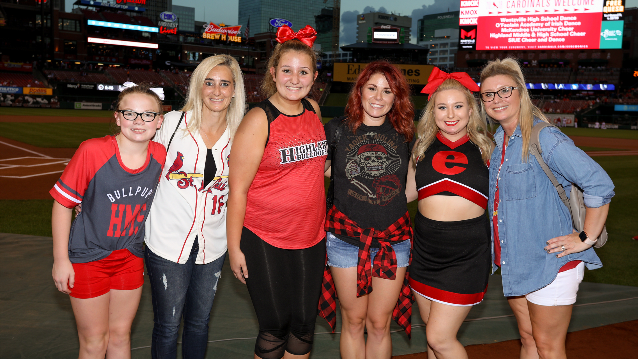 Cheer Team at Busch Stadium