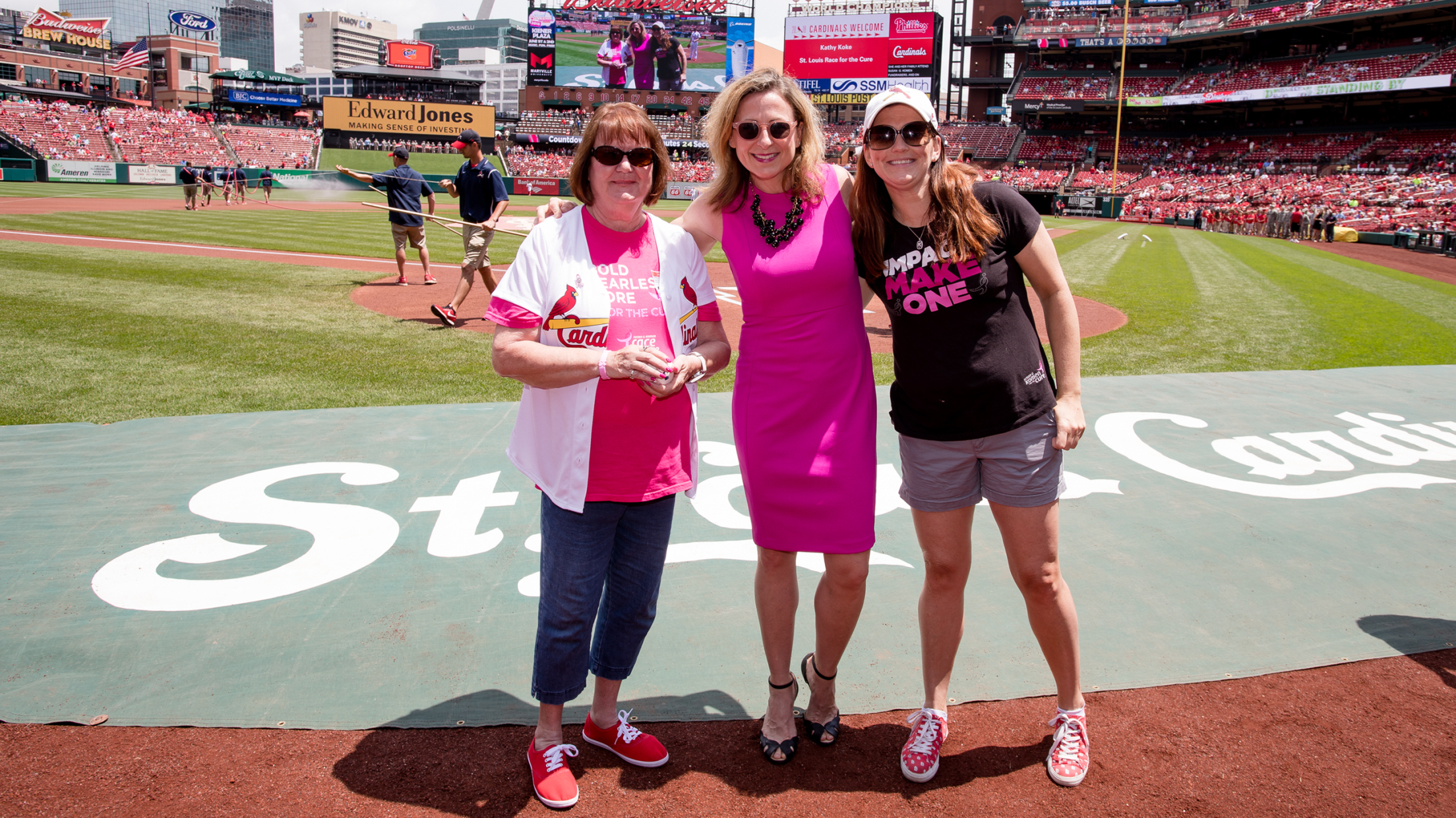 Women on the field pregame