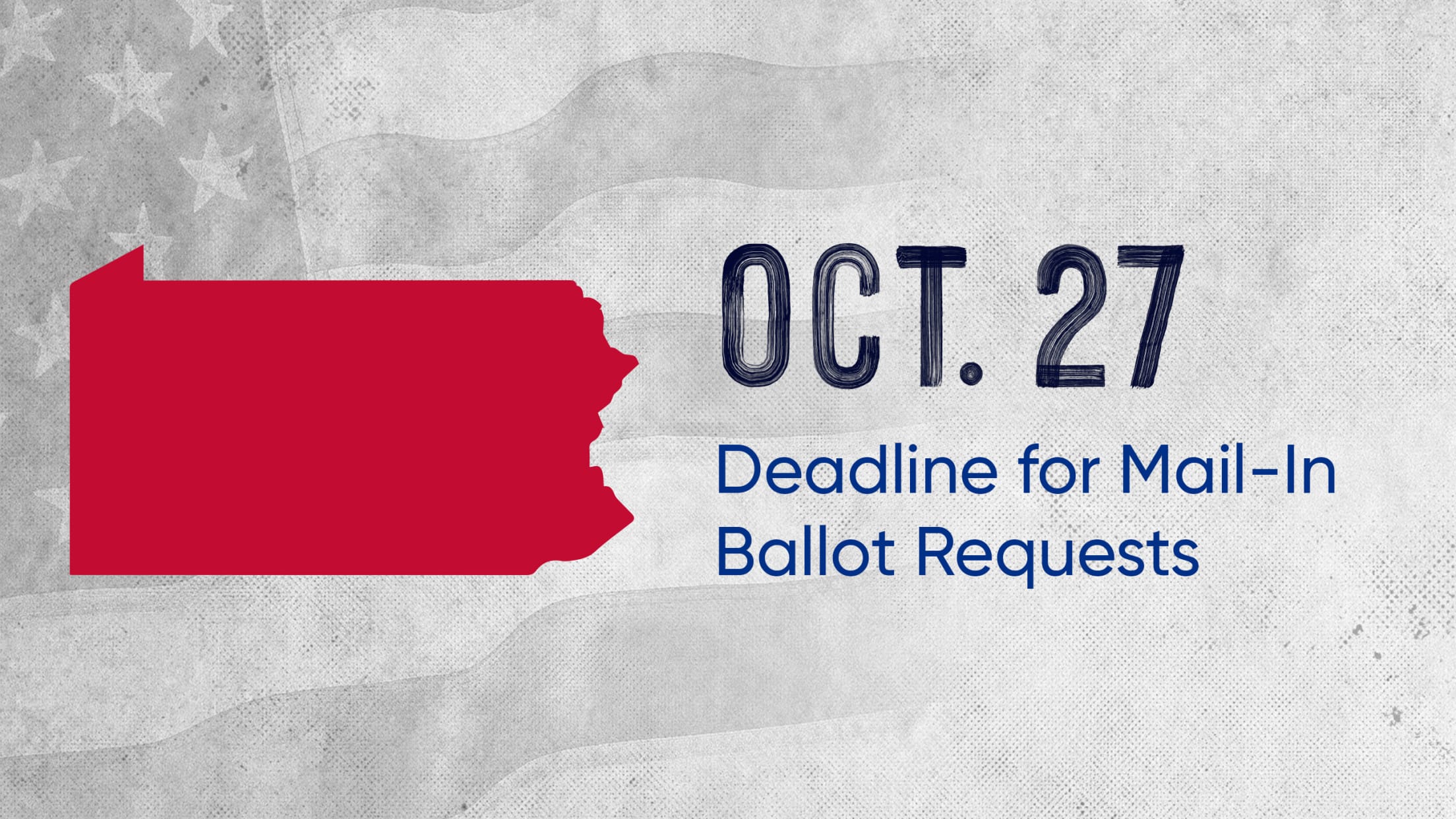Oct. 27 deadline for mail-in ballot requests