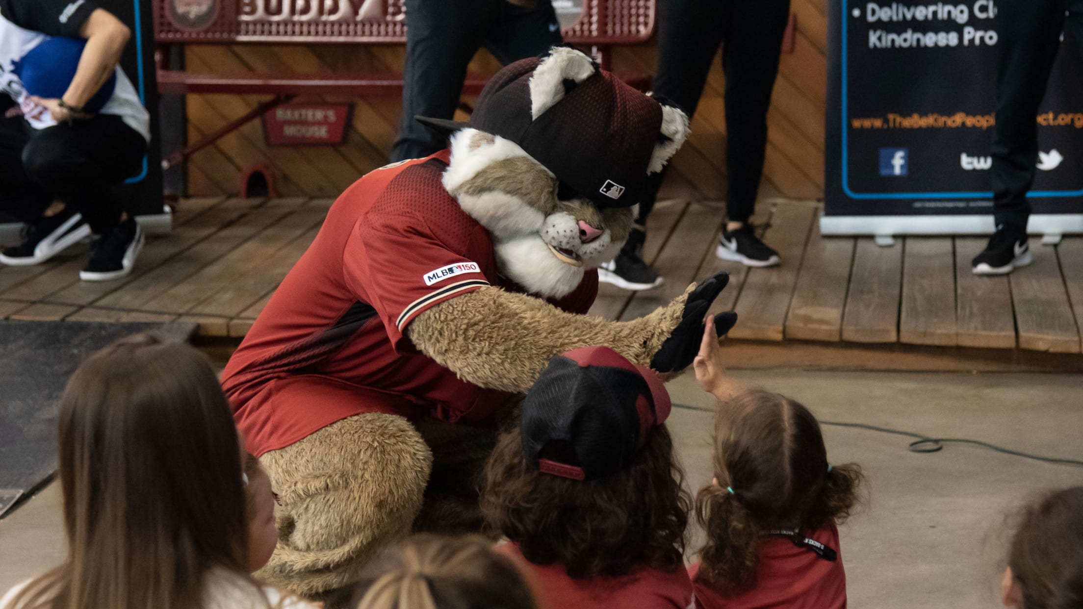 Baxter with fans at show