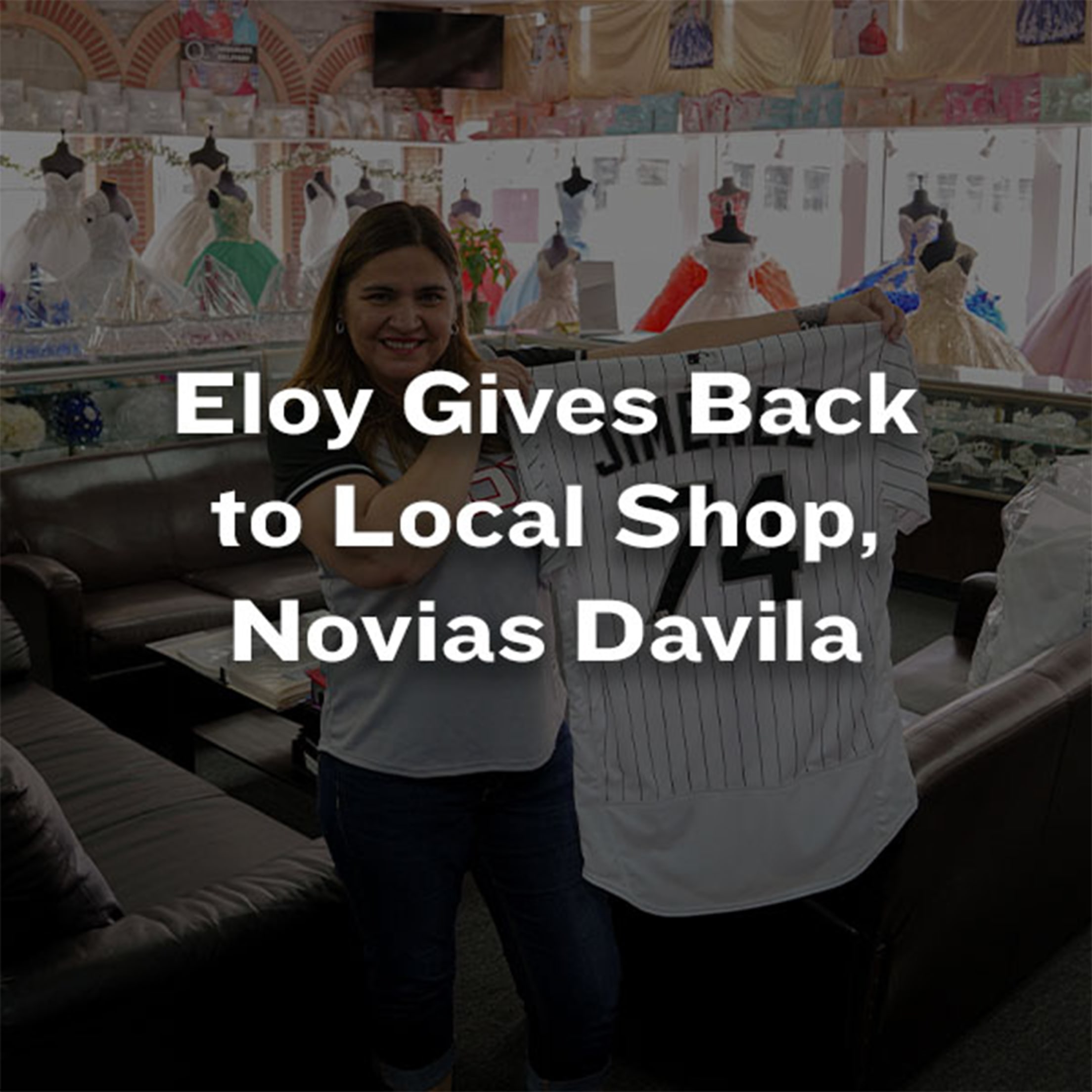 Eloy Gives Back to Local Shop, Novias Davila